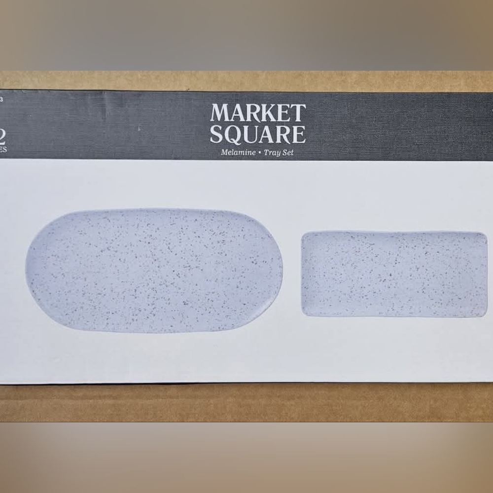Market Square Melamine Serving Tray Set
